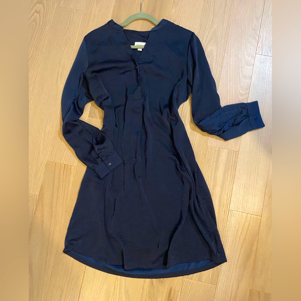 LAST CHANCE: Frank and Oak navy shirt dress